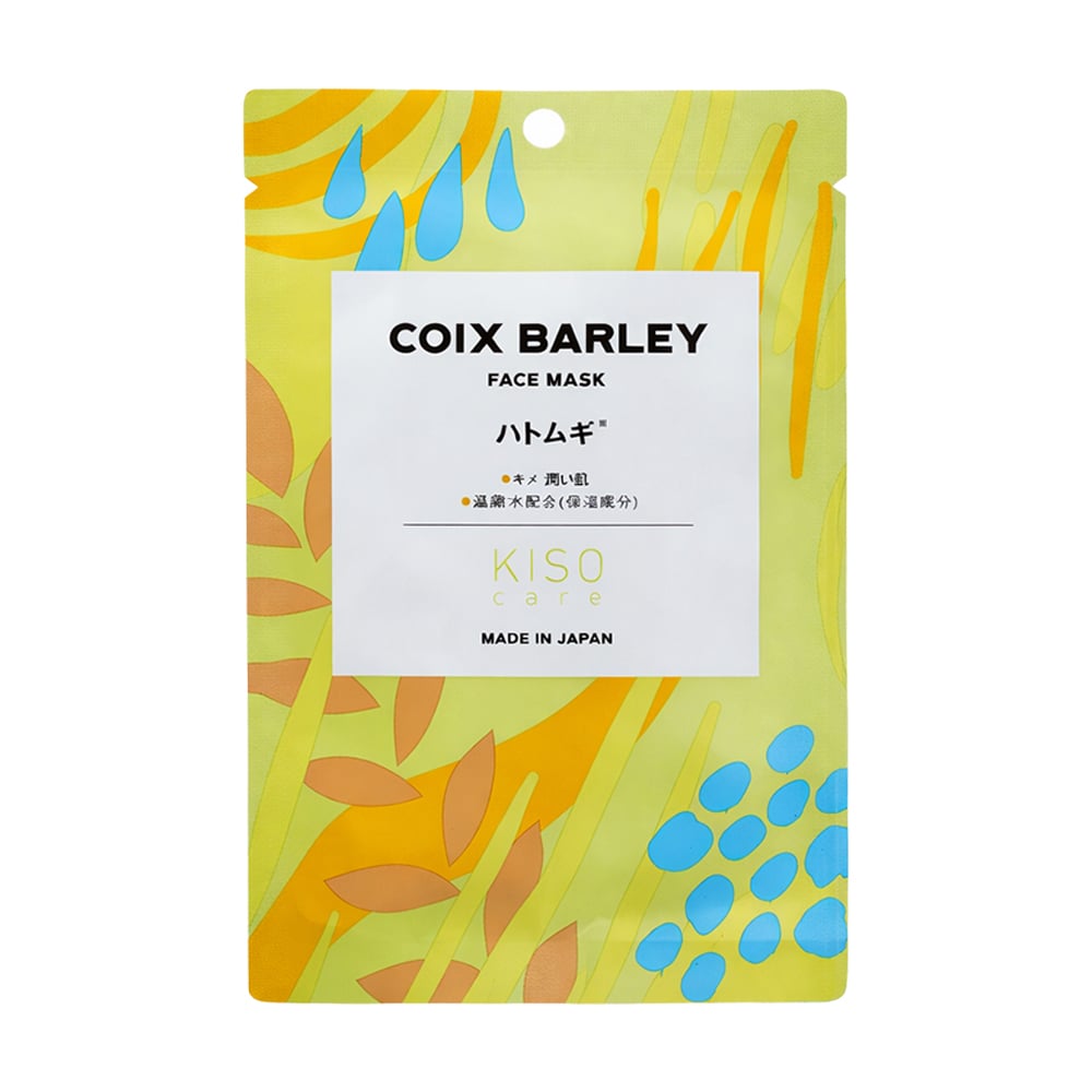 Тканинна маска для обличчя KISOCARE Coix Barley Face Mask з коіксом, 1 шт